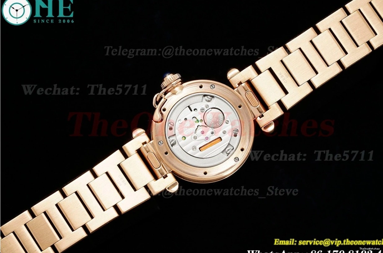 Ladies RG Dial Dia White 30mm AF RG Quartz De Pasha Cartier 0116